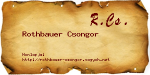 Rothbauer Csongor névjegykártya
