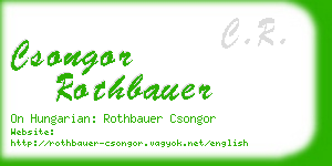 csongor rothbauer business card